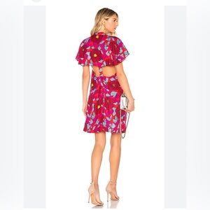Diane Von Furstenberg Open Back Floral Mini Dress Women's-Size S